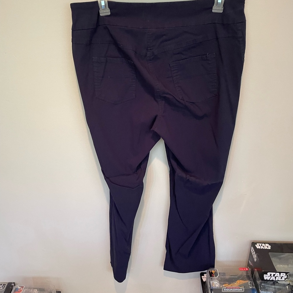 Westbound Women's Straight Leg Pull on Pants - Dark Blue - Picture 3 of 5